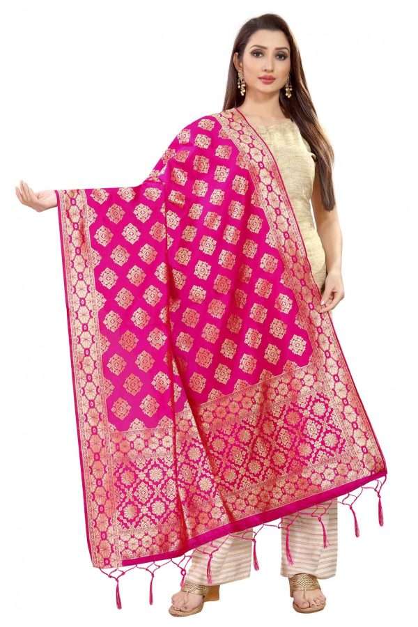 Banarasi Silk Woven Dupatta In Pink Colour DU1354371 A 1200x1799 1