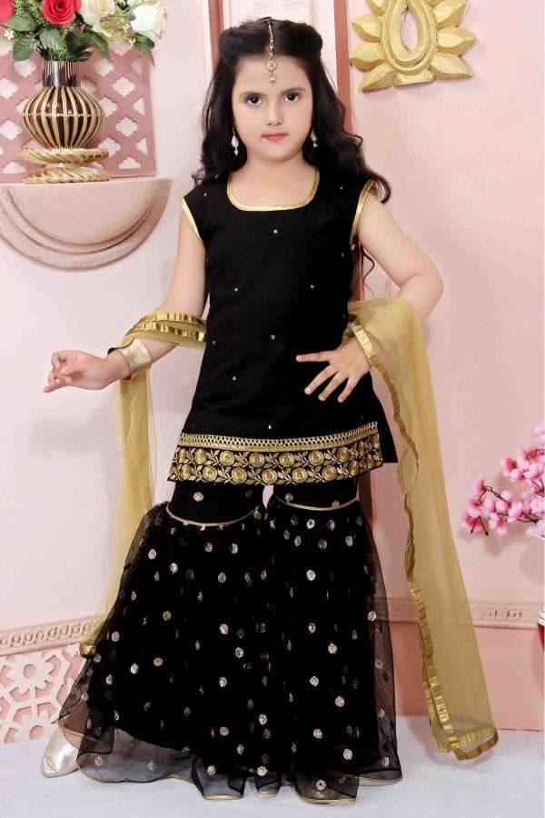 Cotton Silk Party Wear Sharara Suit In Black Colour GK2710801 A 1200x1799 1